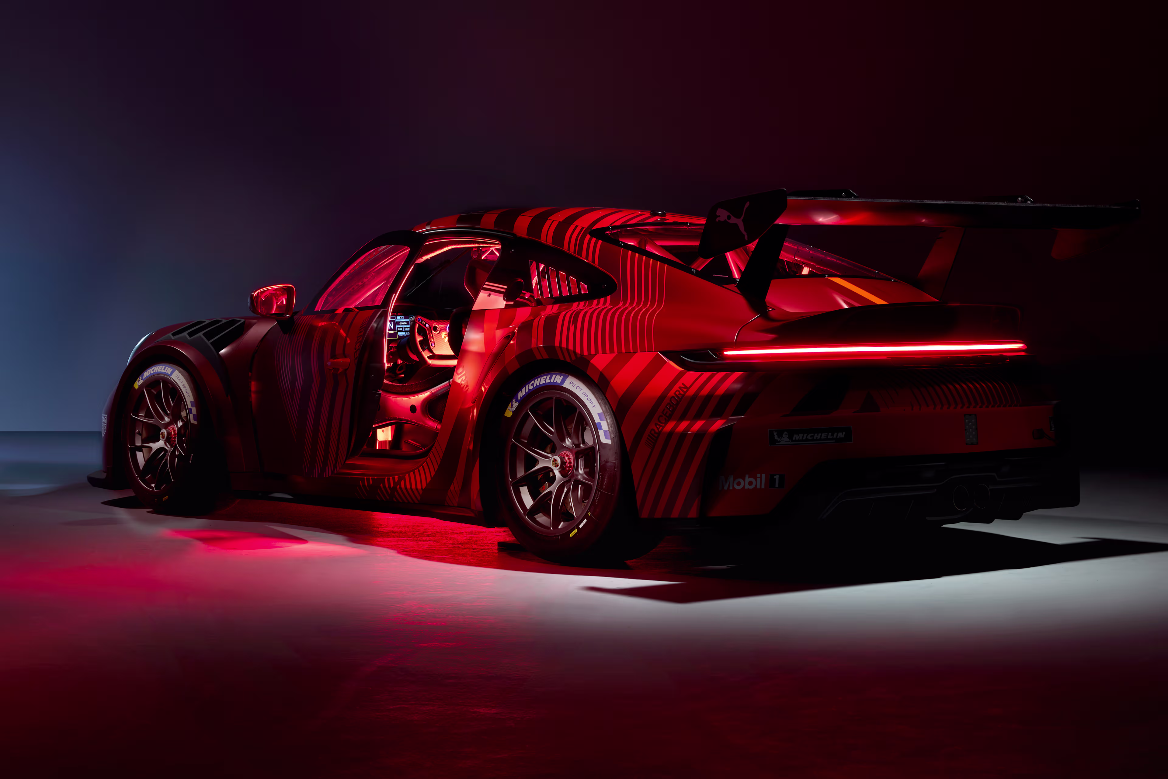 911 GT3 Cup car under studio light