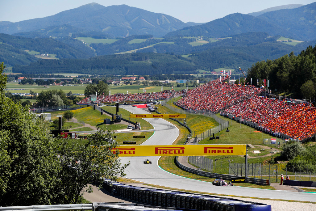 The Red Bull Ring amphitheatre in the Styrian hills